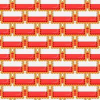 Pattern cookie with flag country Latvia in tasty biscuit vector