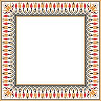 Vector colored square classic Greek meander ornament. Pattern of ancient Greece. Border, frame of the Roman Empire