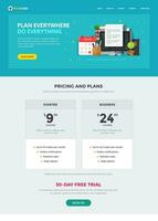 Task or to do list web site template design vector page, time or project management flat cartoon website layout, online planner modern banner design, internet organizer and document checklist