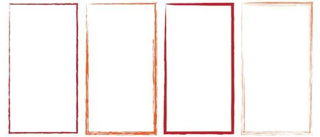 Grunge square and rectangle frames. Ink empty black boxes set. Rectangle borders collections. Rubber square stamp imprint. Vector illustration isolated on white background.