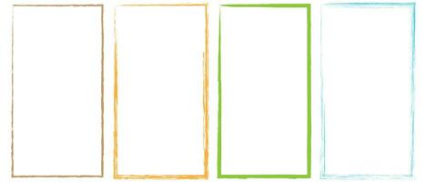 Grunge square and rectangle frames. Ink empty black boxes set. Rectangle borders collections. Rubber square stamp imprint. Vector illustration isolated on white background.