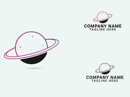 Planet logo design. Astro. Space. Planet vector. Sky. Colorful planet. Finance. Creative design. Moon. Premium. Company vector