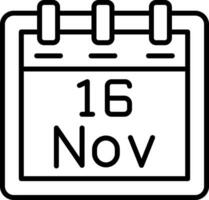 November 16 Vector Icon