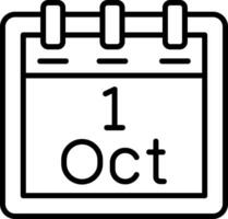 October 1 Vector Icon