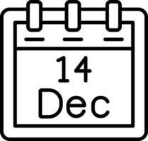 December 14 Vector Icon