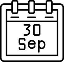 September 30 Vector Icon