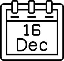 December 16 Vector Icon