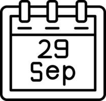 September 29 Vector Icon