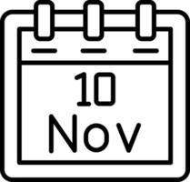 November 10 Vector Icon