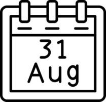 August 31 Vector Icon