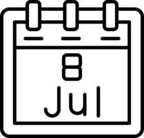 July 8 Vector Icon