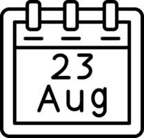 August 23 Vector Icon