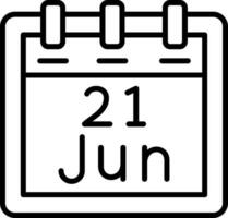 June 21 Vector Icon