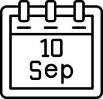 September 10 Vector Icon