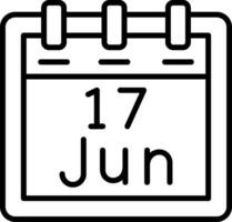 June 17 Vector Icon