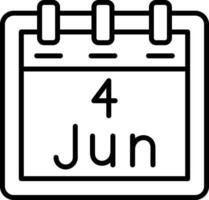 June 4 Vector Icon