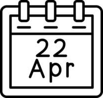 April 22 Vector Icon