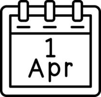 April 1 Vector Icon