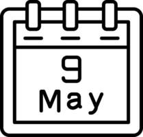 May 9 Vector Icon