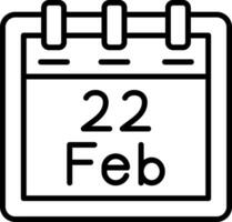 February 22 Vector Icon