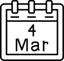 March 4 Vector Icon