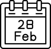 February 28 Vector Icon