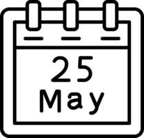 May 25 Vector Icon