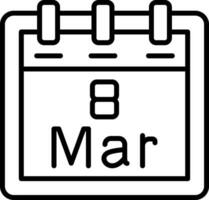 March 8 Vector Icon