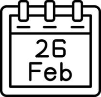 February 26 Vector Icon