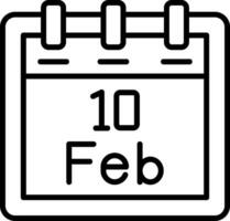 February 10 Vector Icon