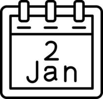 January 2 Vector Icon