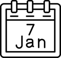 January 7 Vector Icon