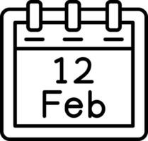 February 12 Vector Icon