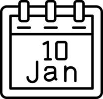 January 10 Vector Icon