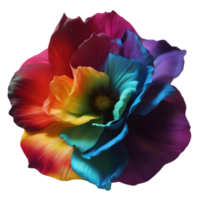 schön Regenbogen Rose Clip Art. KI-generiert. png