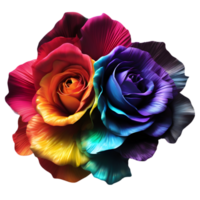 magnifique arc en ciel Rose clipart. ai-généré. png