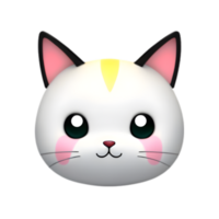 un linda pequeño gato dibujos animados. ai-generado. png