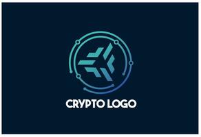 logotipo de moneda criptográfica vector