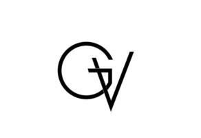 Vector modern letter gv logo suitable for any business or identity with gv initials