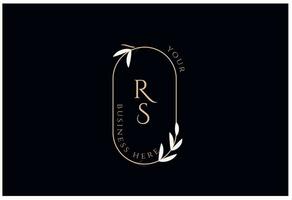 RS vector logo with wedding ceremony for branding design