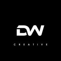 DW Letter Initial Logo Design Template Vector Illustration