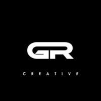 GR Letter Initial Logo Design Template Vector Illustration