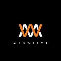 MW, WM Letter Initial Logo Design Template Vector Illustration