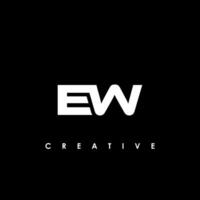 EW Letter Initial Logo Design Template Vector Illustration
