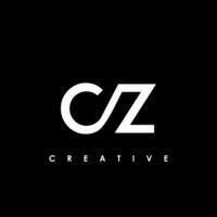 cz letra inicial logo diseño modelo vector ilustración