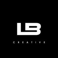 lb letra inicial logo diseño modelo vector ilustración
