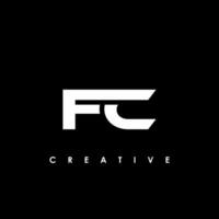 FC Letter Initial Logo Design Template Vector Illustration