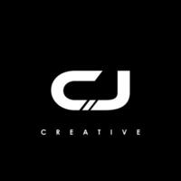 CJ Letter Initial Logo Design Template Vector Illustration