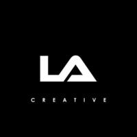 LA Letter Initial Logo Design Template Vector Illustration