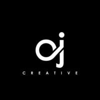 OJ Letter Initial Logo Design Template Vector Illustration